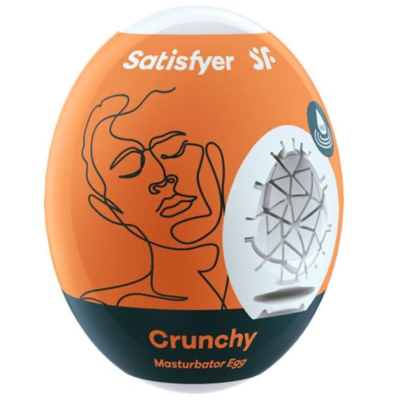 Satisfyer Ovo Masturbador Crunchy | Vista detalhada da textura Hydro-Active