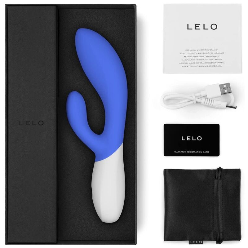 Close-up do vibrador de luxo LELO Ina Wave 2 com tecnologia WaveMotion™ e design ergonómico.