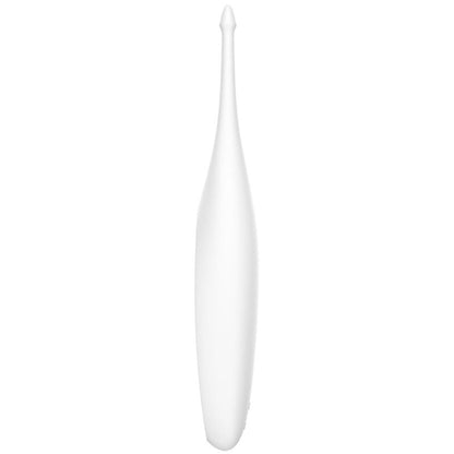 Satisfyer Vibrador Twirling Fun Tip Branco com vibrações circulantes para estimulação clitoriana.