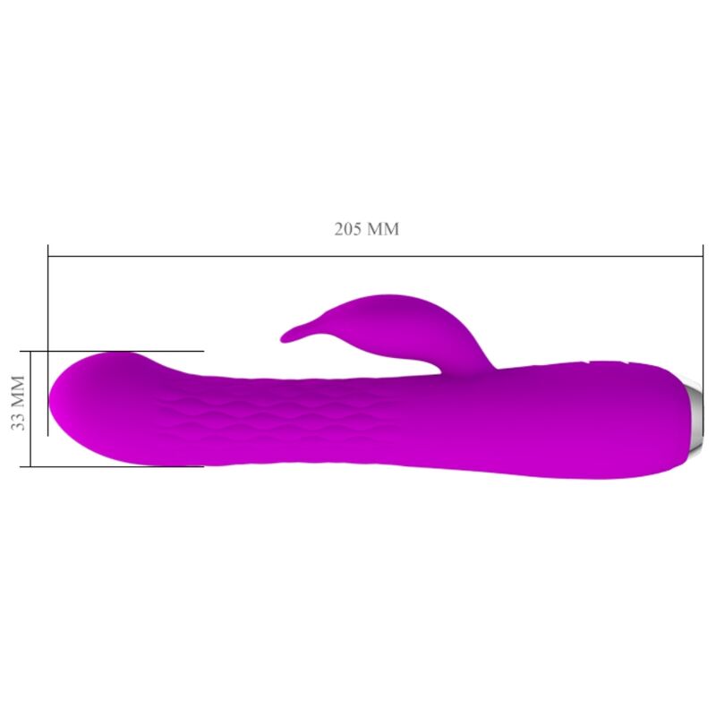 Vibrador Pretty Love Molly com design de coelho, rotação e múltiplas vibrações.