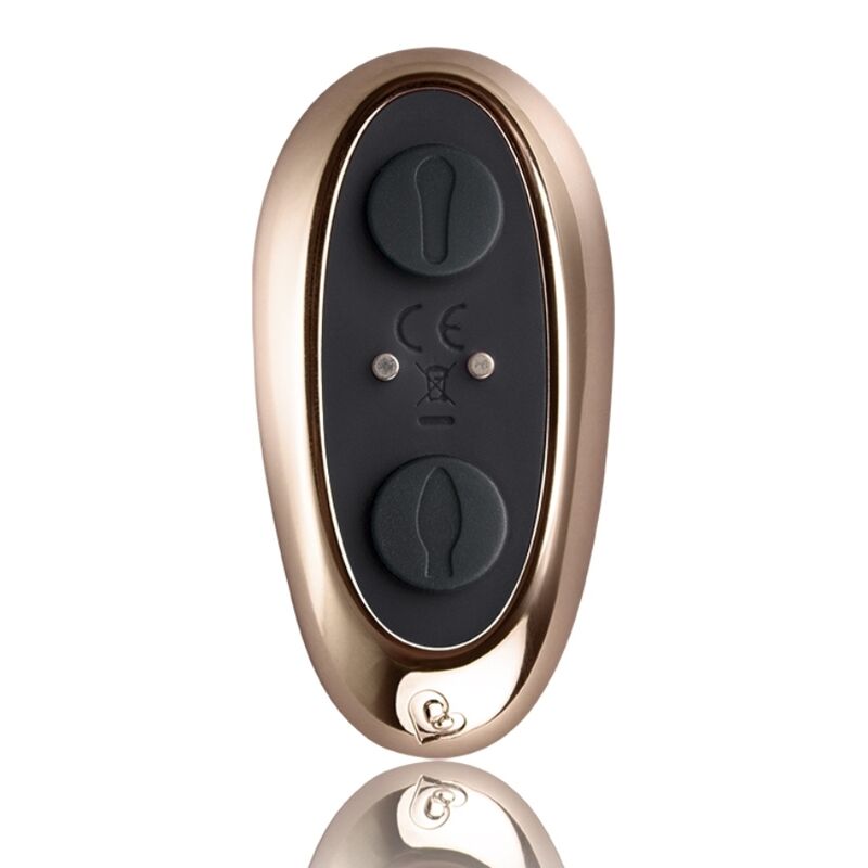 ROCKS-OFF Vibrador para Casais Cocktail com Controle Remoto Duplo, mostrando o design ergonómico e aveludado para dupla estimulação.