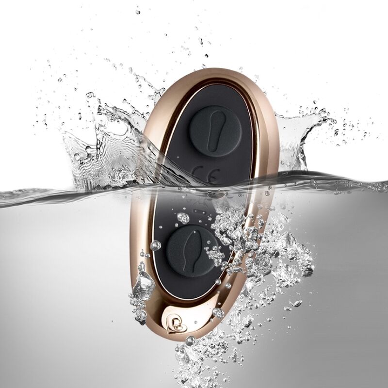 ROCKS-OFF Vibrador para Casais Cocktail com Controle Remoto Duplo, mostrando o design ergonómico e aveludado para dupla estimulação.
