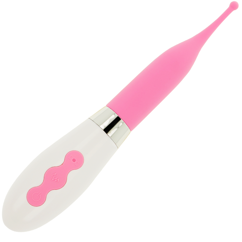 OHMAMA Estimulador de Clítoris Recarregável com 10 modos de vibração, design elegante e ponta de silicone.