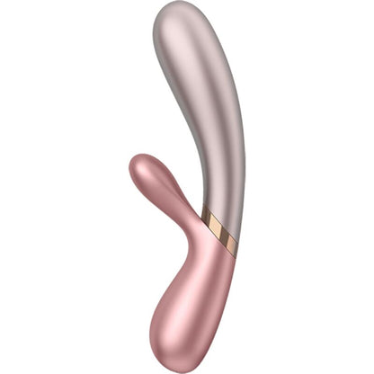 Satisfyer Vibrador de Coelho Hot Lover Rosa & Bege com aquecimento e controlo por app