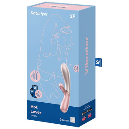 Satisfyer Vibrador de Coelho Hot Lover Rosa & Bege com aquecimento e controlo por app