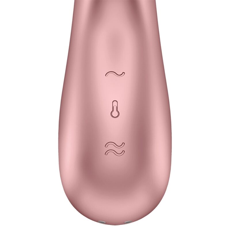 Satisfyer Vibrador de Coelho Hot Lover Rosa & Bege com aquecimento e controlo por app