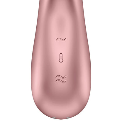 Satisfyer Vibrador de Coelho Hot Lover Rosa & Bege com aquecimento e controlo por app