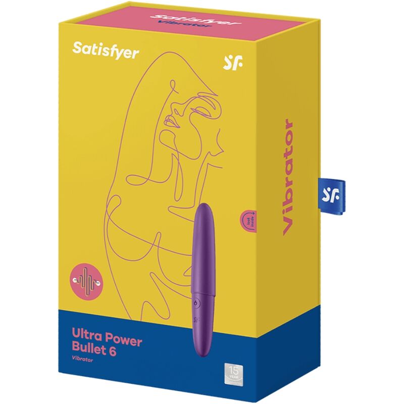 Satisfyer Ultra Power Bullet 6 Roxo, mini vibrador recarregável de silicone macio para prazer discreto.