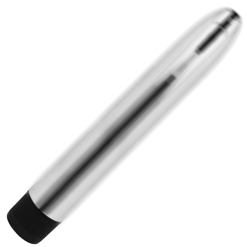 OHMAMA Vibrador Clássico Prateado 17,5cm para estimulação interna e externa