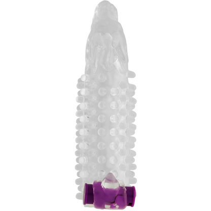 Bainha de Pénis de Dragão OHMAMA com bala vibrante, textura e design ergonómico.