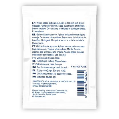 WATERFEEL Gel Deslizante Neutro Base de Água 6ml para lubrificação íntima
