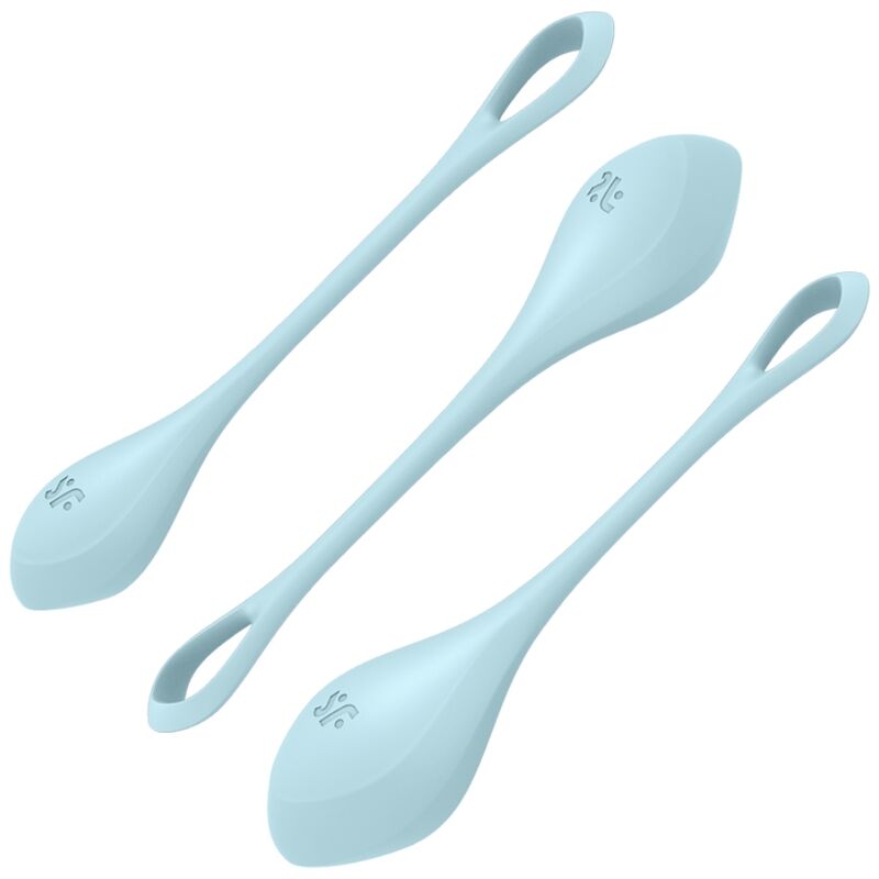 Satisfyer Conjunto de Bolas Ben Wa Yoni Power 2 Azul para fortalecimento do assoalho pélvico