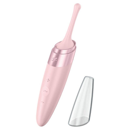 Satisfyer Twirling Delight Rosa, estimulador de clitóris com ponta oscilante e design higiénico.