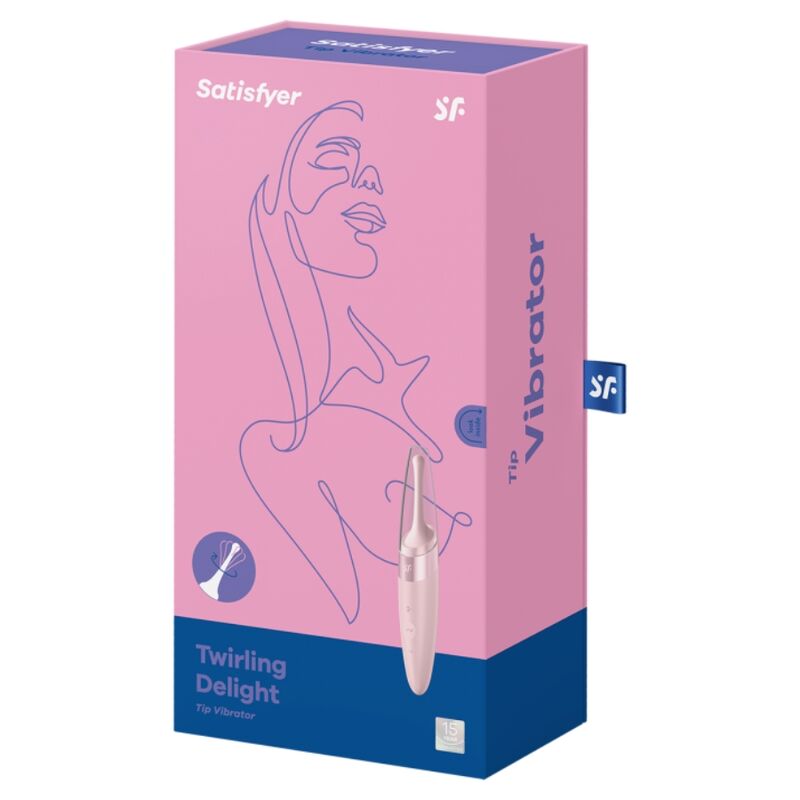 Satisfyer Twirling Delight Rosa, estimulador de clitóris com ponta oscilante e design higiénico.