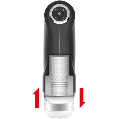 Detalhe do JAMYJOB Milker Stroker, mostrando a textura e design ergonómico