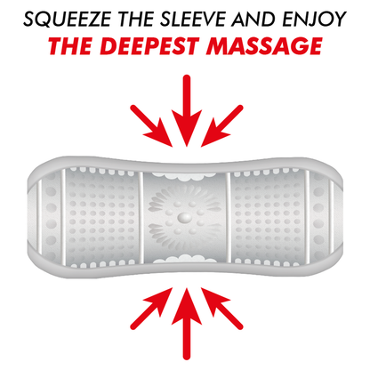 Jamyjob Masturbador Masculino Duplo Turbo com entradas para boca e vagina, mostrando o material realista e textura.