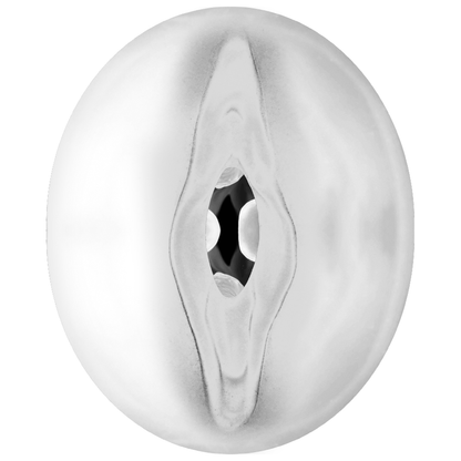 Jamyjob Masturbador Masculino Duplo Turbo com entradas para boca e vagina, mostrando o material realista e textura.