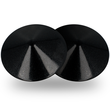 Capas de Mamilos Coquette Chic Desire Círculos Pretos para sedução e estilo.