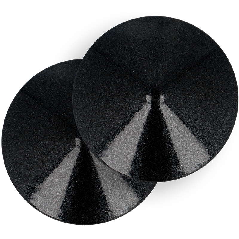 Capas de Mamilos Coquette Chic Desire Círculos Pretos para sedução e estilo.