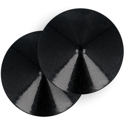 Capas de Mamilos Coquette Chic Desire Círculos Pretos para sedução e estilo.