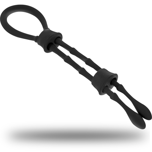 Anel Peniano e Testicular OHMAMA FETISH de silicone hipoalergénico para prazer intensificado.
