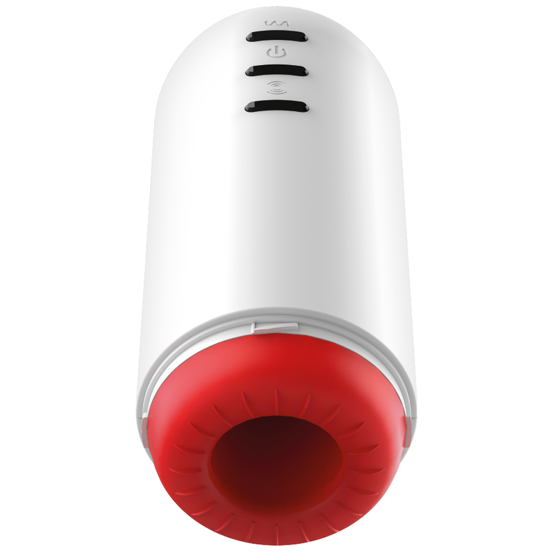 Detalhe do Masturbador Masculino Jamyjob Rocket com funções de vibração e compressão