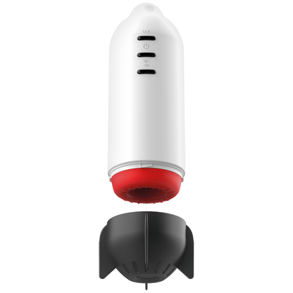 Detalhe do Masturbador Masculino Jamyjob Rocket com funções de vibração e compressão