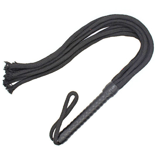 OHMAMA FETISH Chicote de Corda BDSM de 56cm, com detalhes em PVC, madeira e poliéster.