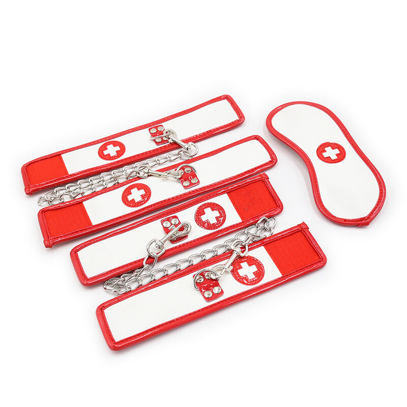 OHMAMA Mini Conjunto Fetiche Enfermeira 3 Peças para roleplay erótico e fantasia