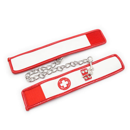 OHMAMA Mini Conjunto Fetiche Enfermeira 3 Peças para roleplay erótico e fantasia