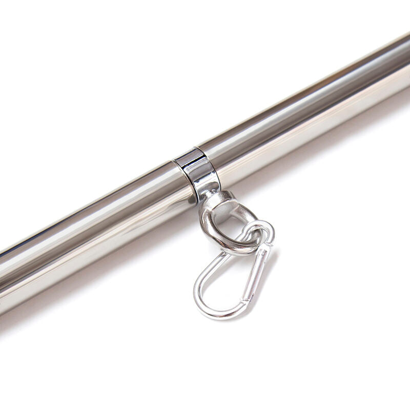 Barra de restrição metálica OHMAMA Fetish com 4 ganchos para BDSM