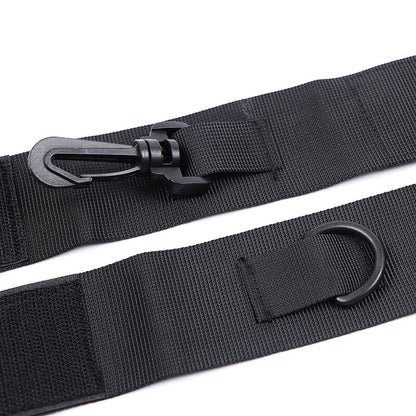 Close-up of the 'Ohmama Proteções de Pulso de Nylon Ajustáveis' showing its texture and features.