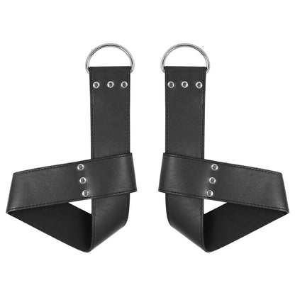 Algemas de Suspensão Ohmama Fetish para Pulso e Tornozelo, detalhe do material PVC e metal.
