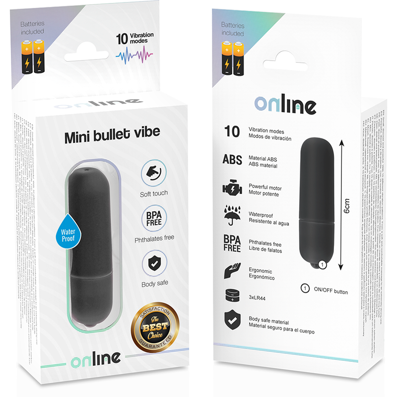 Mini Bala Vibrante Preta