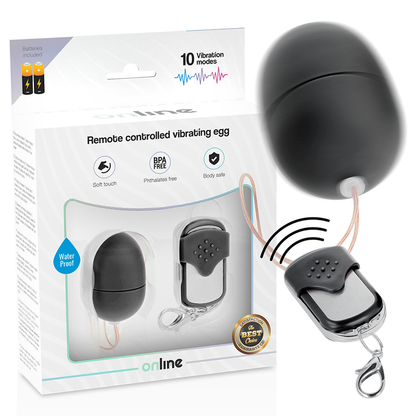 Ovo Vibratório com Controle Remoto S Preto