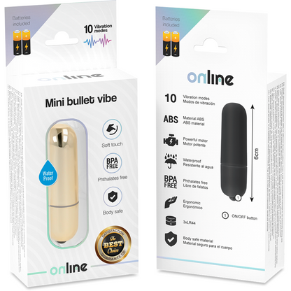 Vibrador Mini Bala Dourada
