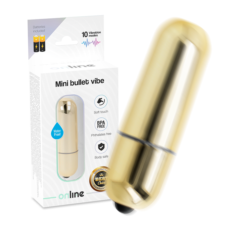 Vibrador Mini Bala Dourada