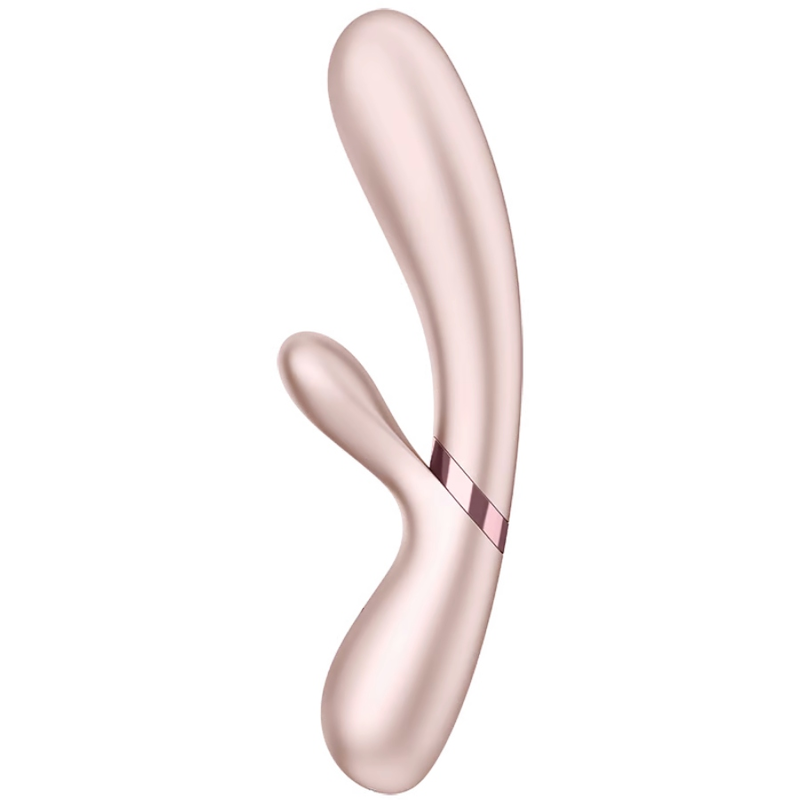 Close-up do vibrador Satisfyer Hot Lover, destacando o design ergonómico, estimulador e material de silicone.