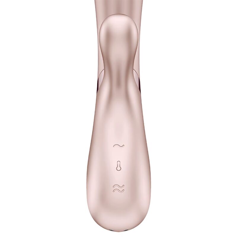 Close-up do vibrador Satisfyer Hot Lover, destacando o design ergonómico, estimulador e material de silicone.