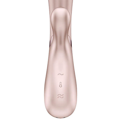 Close-up do vibrador Satisfyer Hot Lover, destacando o design ergonómico, estimulador e material de silicone.