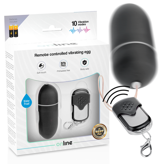 Ovo Vibrante com Controle Remoto L Preto