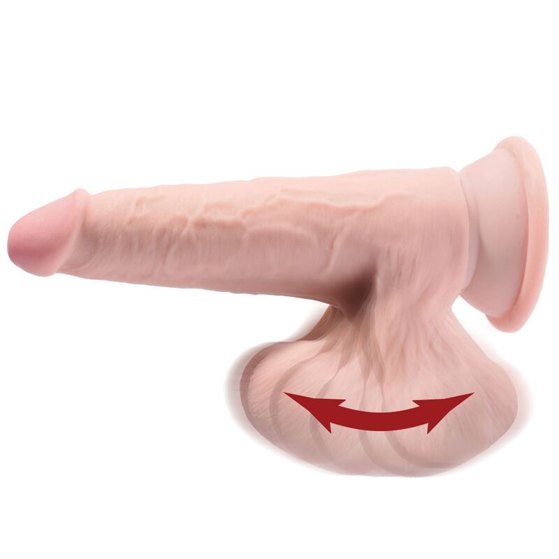 Dildo Realista Plus com Bolas de Balanço 3D 20.3 cm