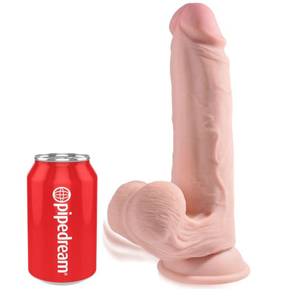 Dildo Realista Plus com Bolas de Balanço 3D 20.3 cm