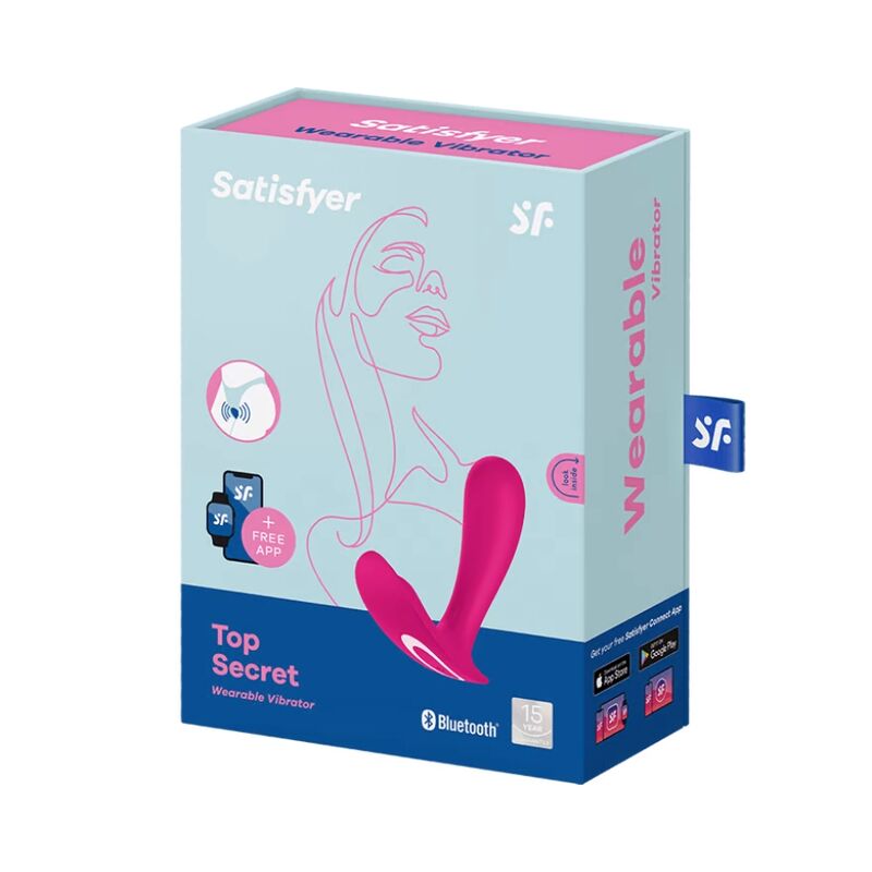 Satisfyer Top Secret Vibrador Discreto com App Rosa em detalhe