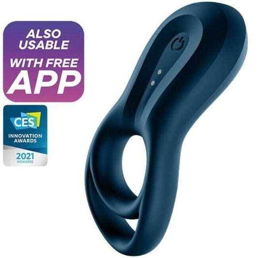 Anel Peniano Vibratório Satisfyer Epic Duo Azul com Controlo por App