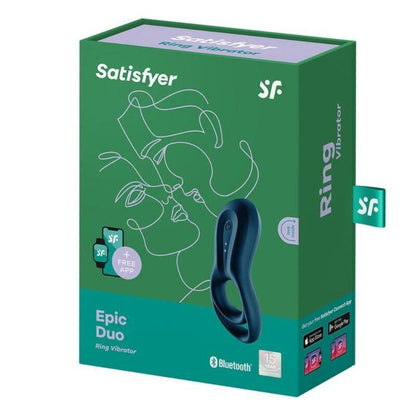 Anel Peniano Vibratório Satisfyer Epic Duo Azul com Controlo por App
