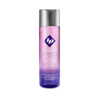 ID Pleasure Lubrificante à Base de Água Estimulante 130ml, embalagem e textura do produto.