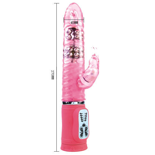 Close-up do Vibrador Rotador BAILE Coelho da Paixão Rampante, destacando seu design e textura.