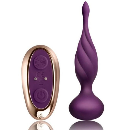 ROCKS-OFF Estimulador Anal Discover Lilac com controle remoto e silicone aveludado
