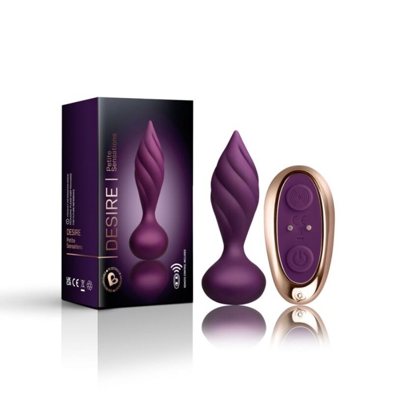 ROCKS-OFF Estimulador Anal Desire Lilac Vibratório com Controlo Remoto
